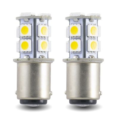 Led diod lampa BA15d 2-pack 13 smd Varmvit