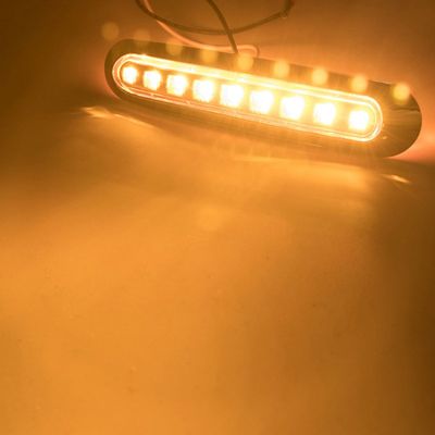 Sidomarkeringsljus med 9 LED Chromesarg
