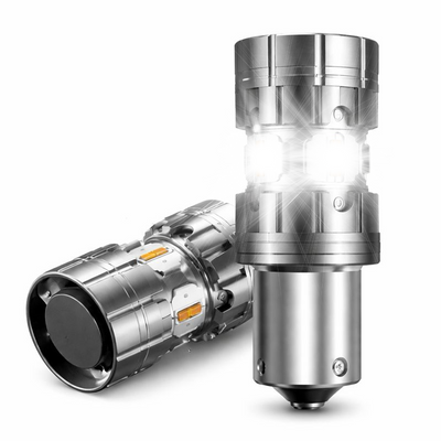 LED BA15s / 1156 5500K Vit – Canbus LED-lampa för Bil 2-pack