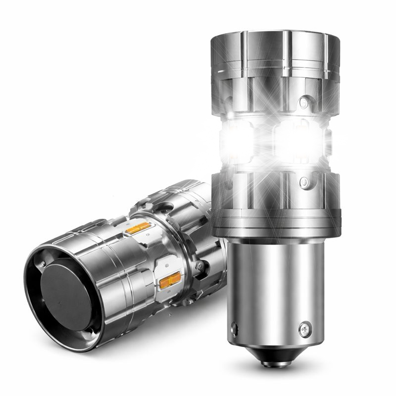 LED BA15s / 1156 5500K Vit – Canbus LED-lampa för Bil 2-pack