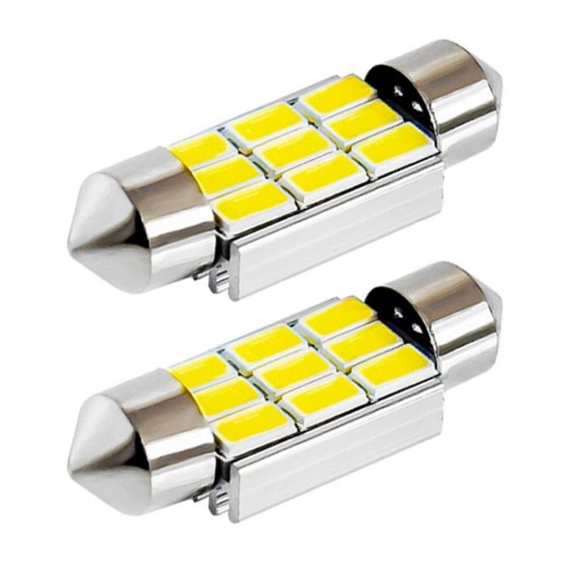 LED Spollampa Festoon C5W 39mm canbus 9 smd 2-pack