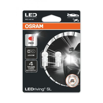 W5W LEDriving Röd 12V Led