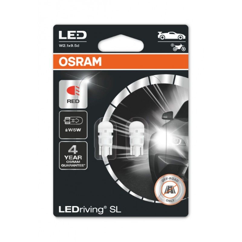 W5W LEDriving Röd 12V Led