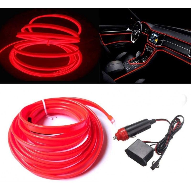 Glowstrip neon led slinga med cigg plugg 12V för dekoration 3 meter