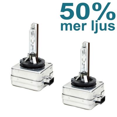 D3S 35W Xenonlampor 50 mer ljus 5500K 2pack