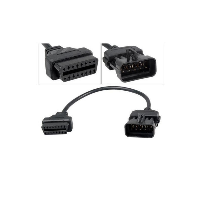 10 Pin till 16 Pin OBD2 kabel till Opel Vauxhall