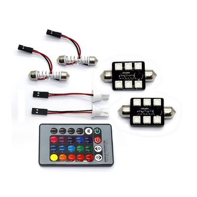LED Positionsljus Spollampa Festoon 36mm RGB med Fjärrkontroll