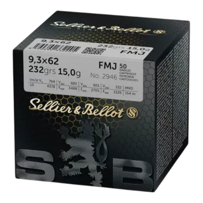 Sellier & Bellot 9,3x62 FMJ 232grs/15g