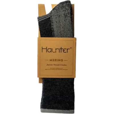 Haunter Merino Socks High Grey