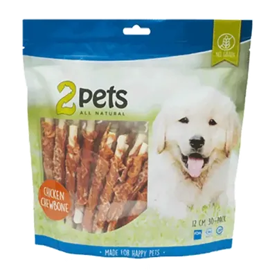 2pets Tuggpinne m kycklingfilé 12cm 30-pack 400g