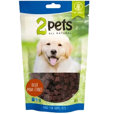 2pets Dogsnack Deer MiniCubes 100 g