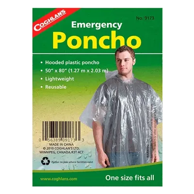 Coghlans Emergency Poncho Clear