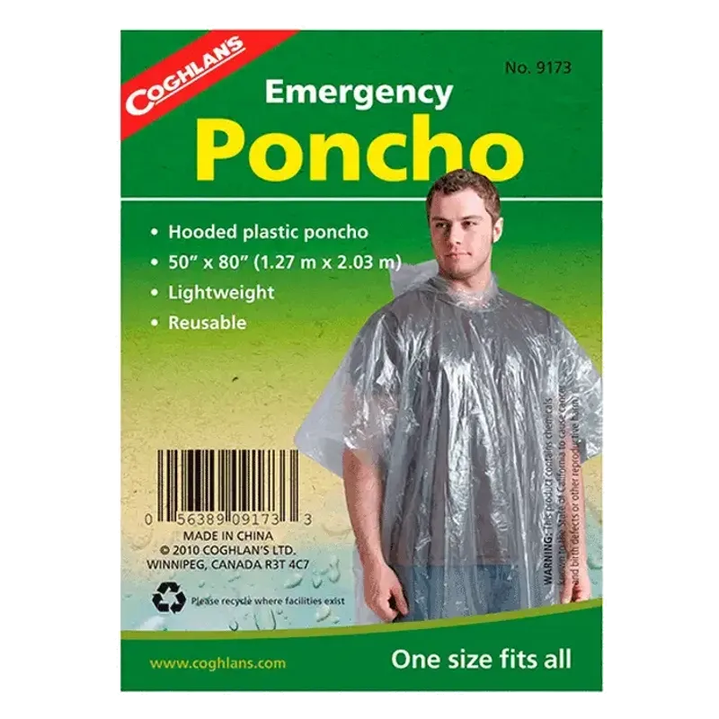 Coghlans Emergency Poncho Clear