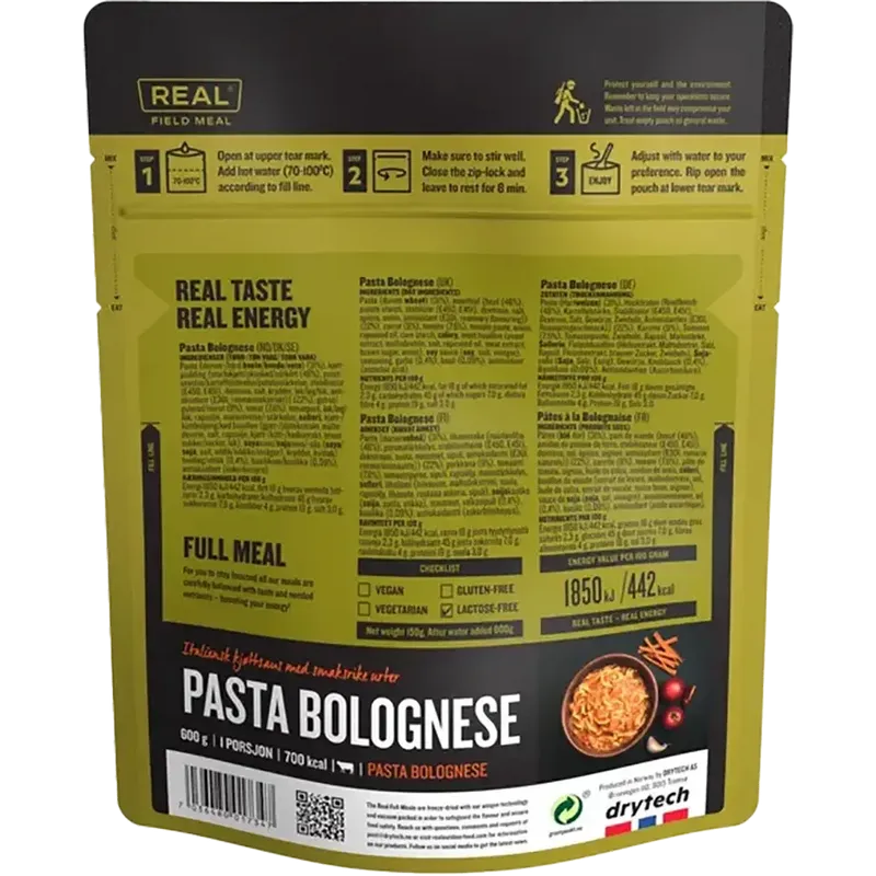 REAL TURMAT Full meal 700 kcal - Pasta Bolognese