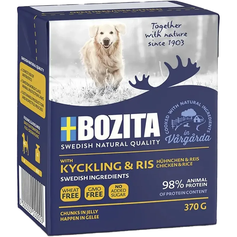 Bozita Bitar i Gelé Kyckling & ris