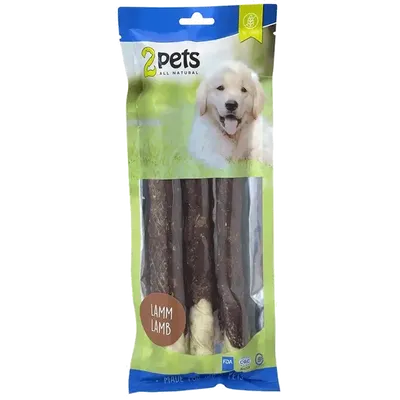 2pets Tuggrulle m lamm 28cm 3-pack 250g