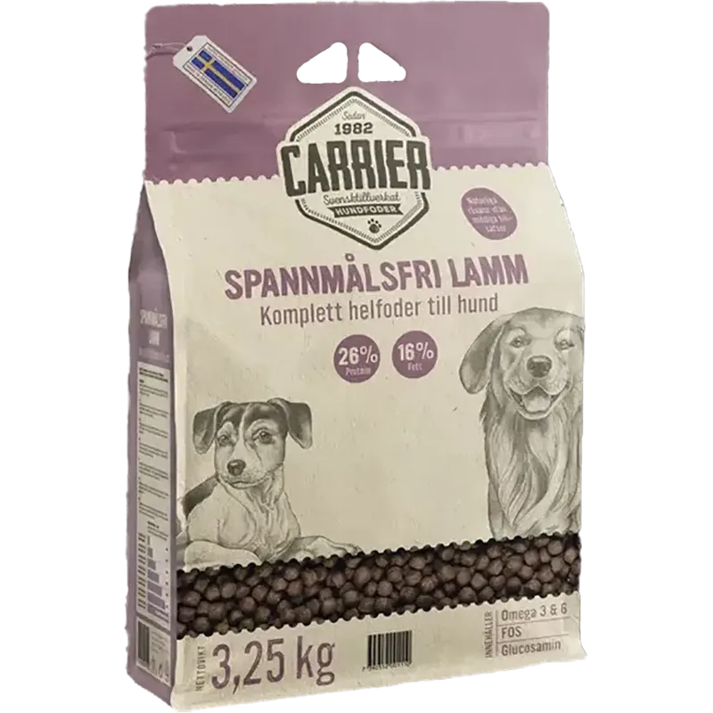 Carrier Spannmålsfri Lamm 3,25 kg