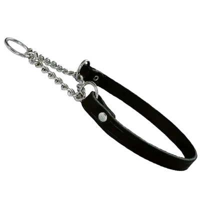 Alac Läderhalsband halvstryp