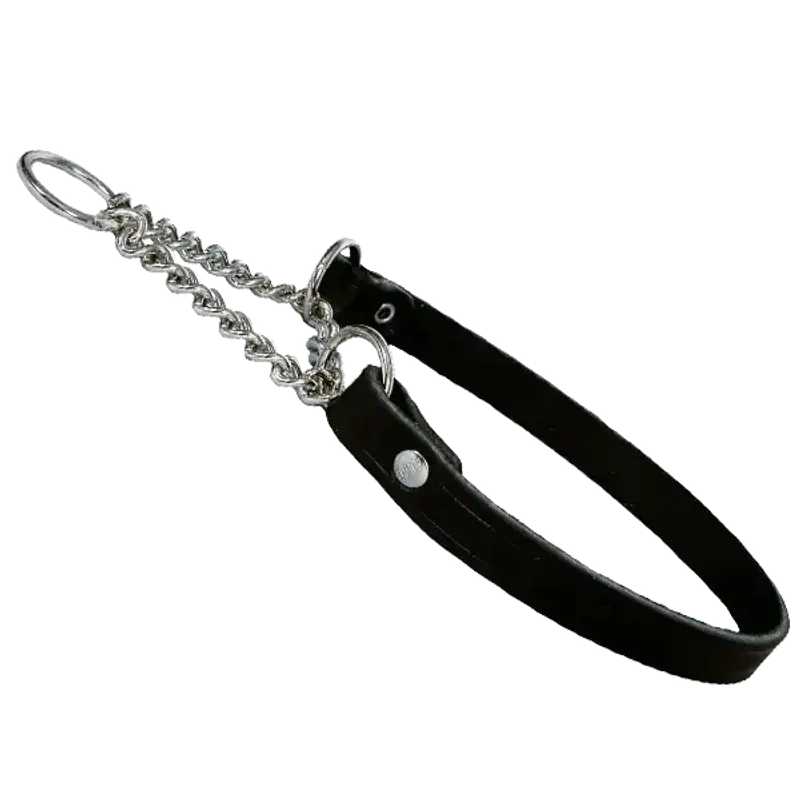 Alac Läderhalsband halvstryp