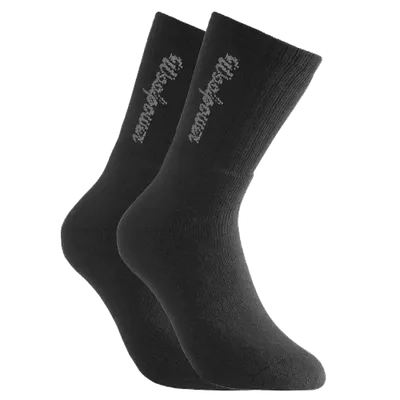 Woolpower Socks 2-Pack Classic Logo+Liner Black