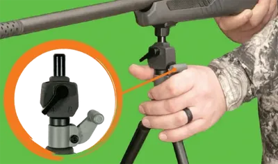 Primos Trigger Stick Gun Mounted Bipod Tall Spartan 81-165cm