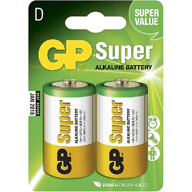 GP Super LR20 Batterier