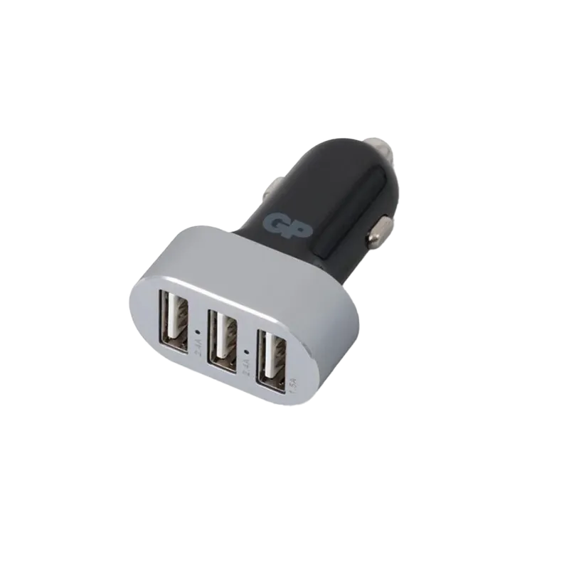 GP Billaddare med 3 USB-portar CC61 2.4A