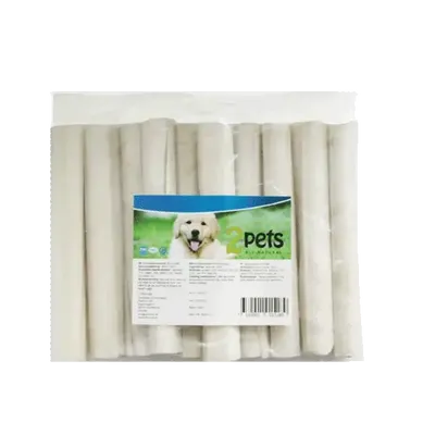 2Pets 10st Tuggrulle Vit ca 12,5cm 15mm