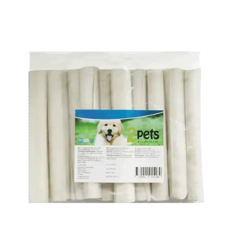 2Pets 10st Tuggrulle Vit ca 12,5cm 15mm