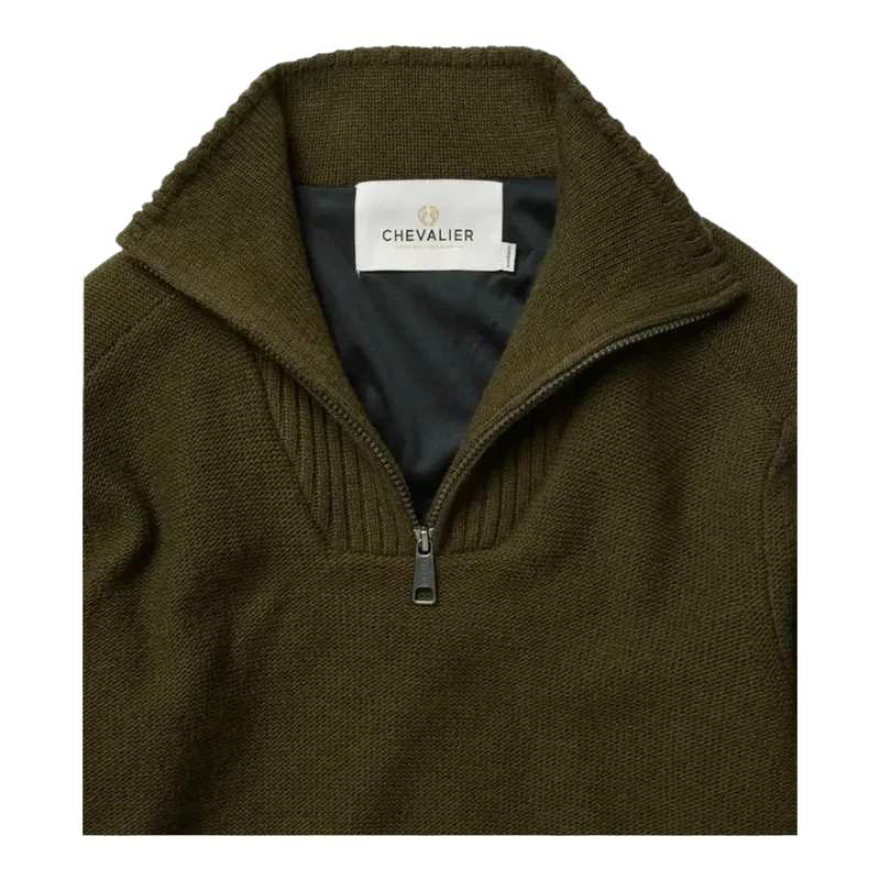 Chevalier Loxley Windblocker Wool Pullover Forest Green