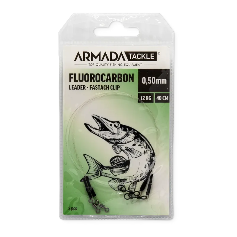 Fluorocarbon-tafs DuoLock 40cm 0,50mm - 2pcs