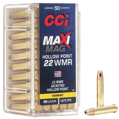 CCI 22WMR Maxi-Mag JHP 40gr