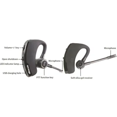 Blåtands Headset Med PTT.BTH-DK361