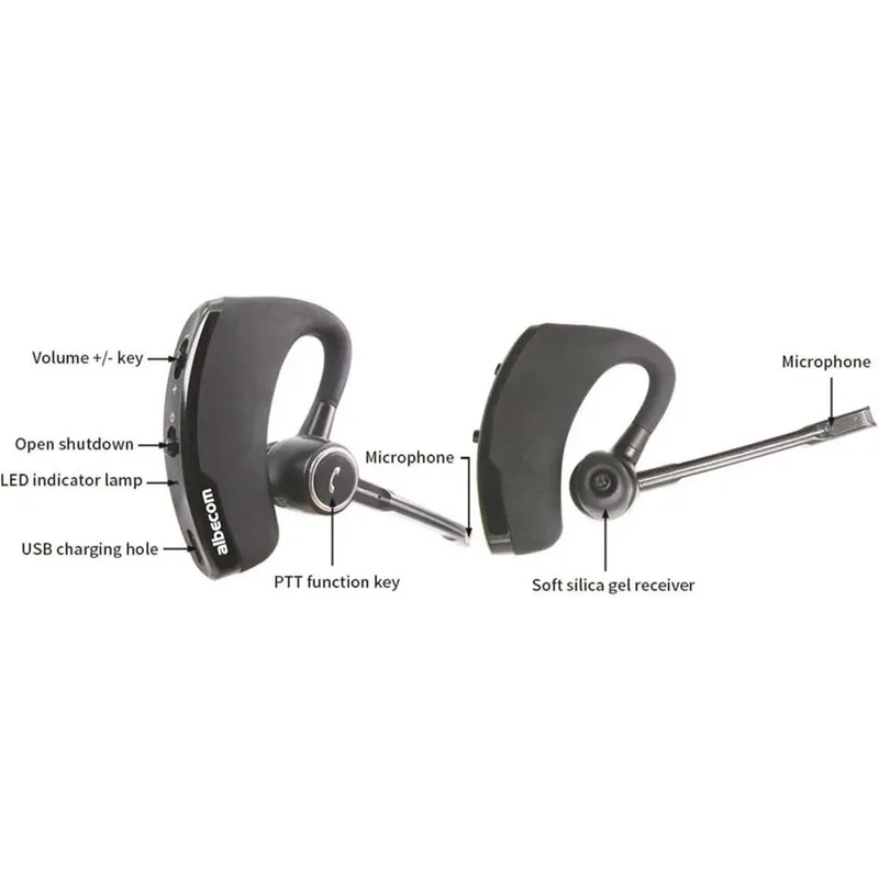 Blåtands Headset Med PTT.BTH-DK361