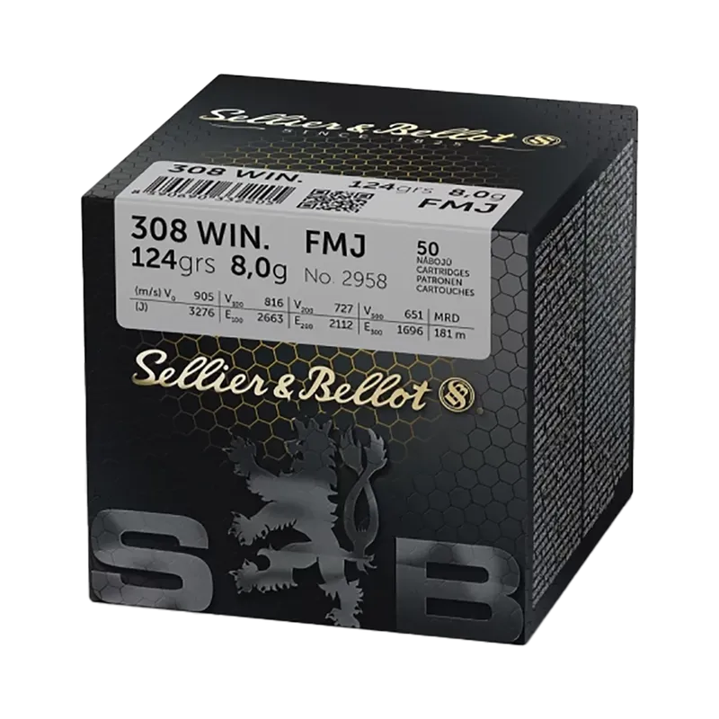 Sellier & Bellot 308 Win FMJ 124gr/8g