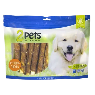 2pets Tuggrulle m kycklingfilé 17cm 18-pack XL 840g