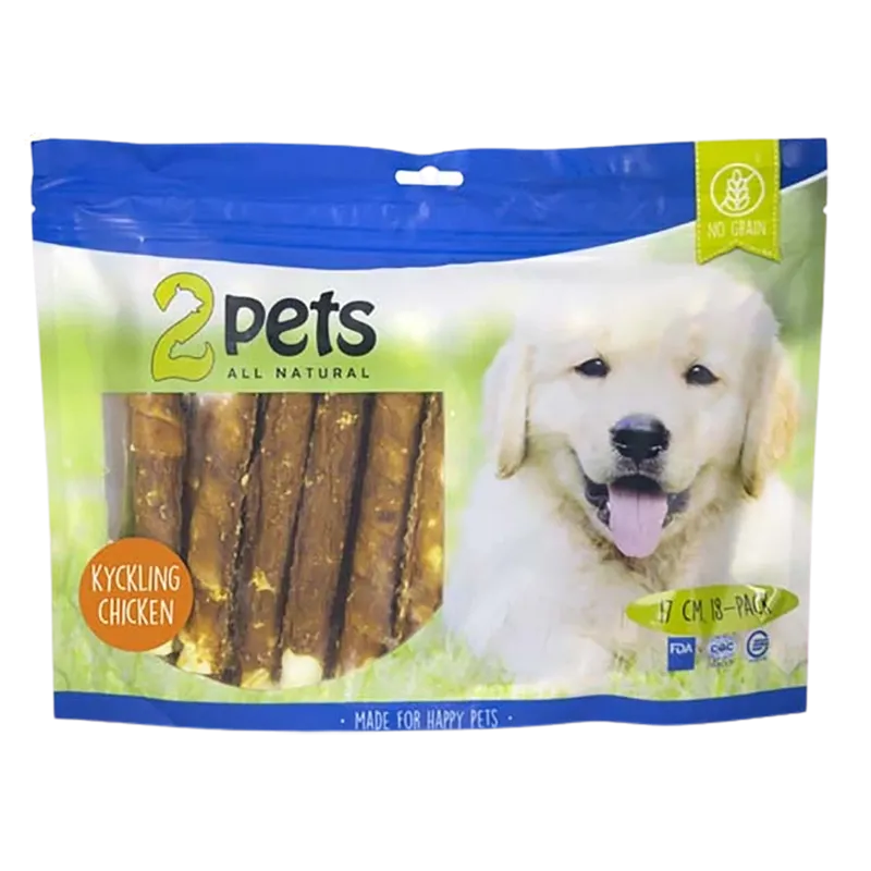 2pets Tuggrulle m kycklingfilé 17cm 18-pack XL 840g