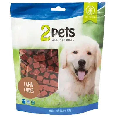 2pets Dogsnack Lamb Cubes 400 g
