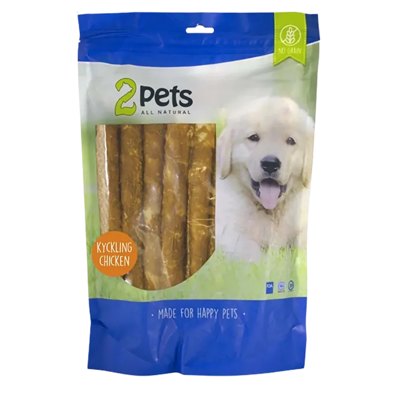 2pets Tuggrulle m kycklingfilé 28cm 12-pack XL 1000g