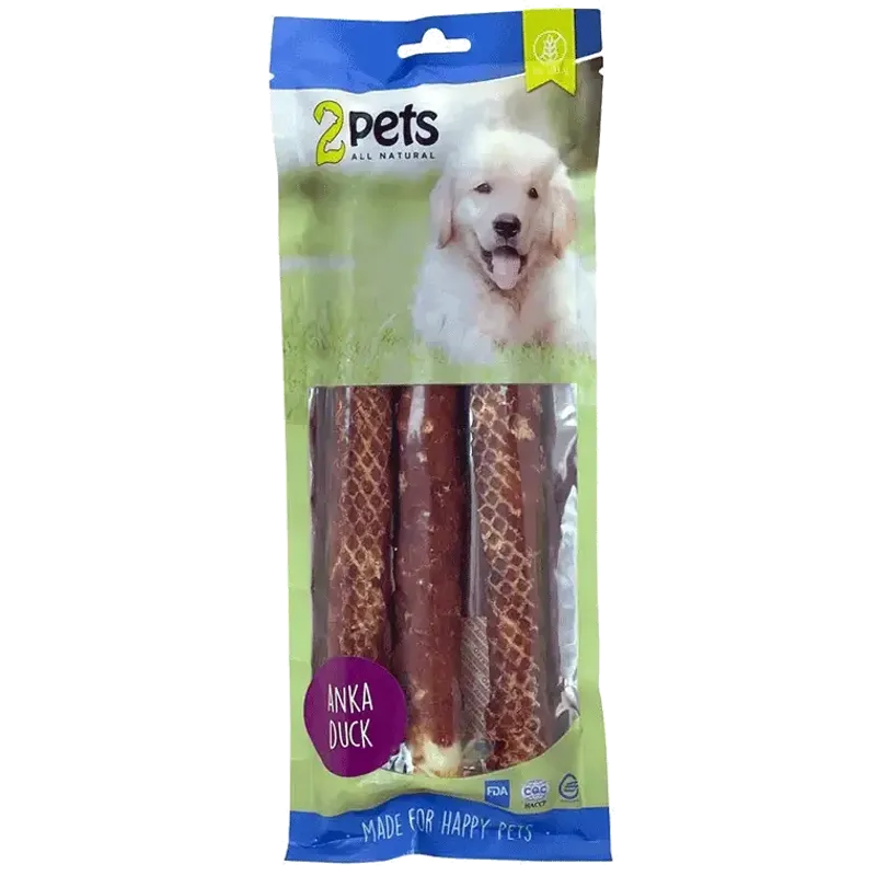 2pets Tuggrulle m ankfilé 28cm 3-pack 250g