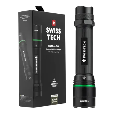 SwissTech Magdalena ladattava taskulamppu 1000 lm