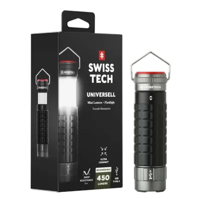 SwissTech yleiskäyttöinen taskulamppu 450 lm