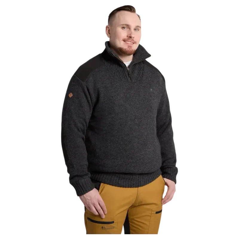 Pinewood Hurricane Tröja Herr Dark Grey Melange