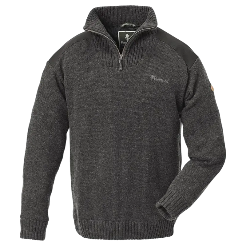 Pinewood Hurricane Tröja Herr Dark Grey Melange