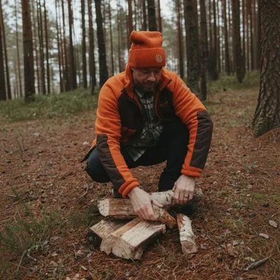Pinewood Pile Fleece Jacket Orange Clay