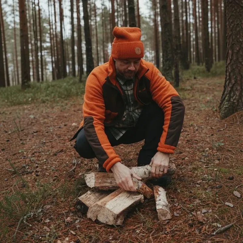 Pinewood Pile Fleece Jacket Orange Clay