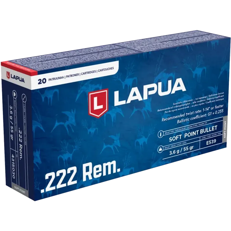 Lapua .222 REM Soft Point 3.6g