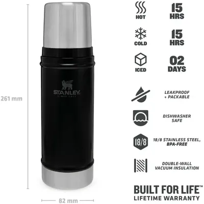 Stanley Classic Termos 0.47L Matte Black