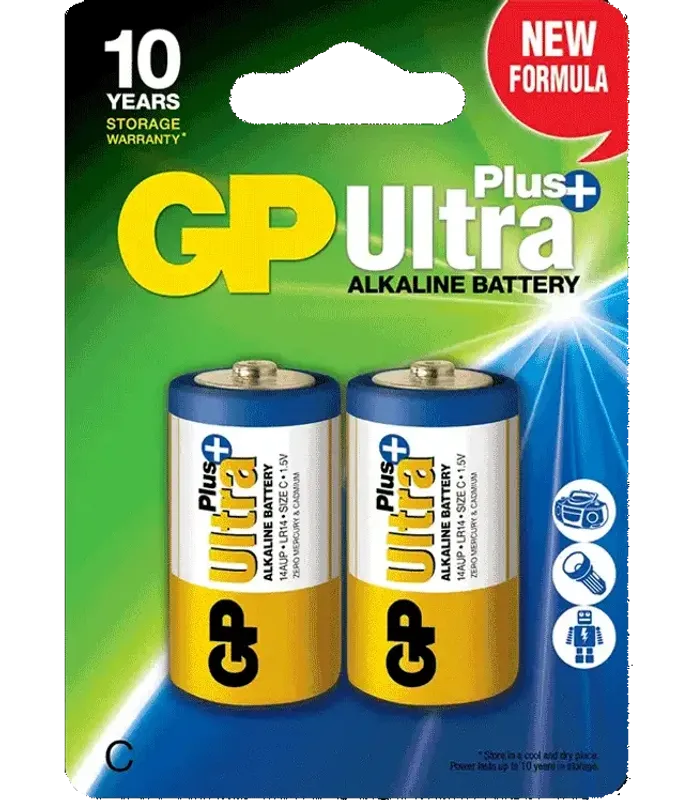 GP Ultra Plus LR14 Batterier 2-P