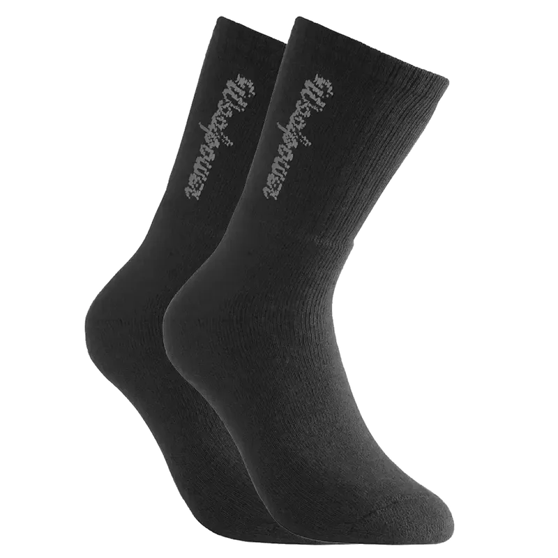 Woolpower Socks 2-pack Logo 400 Classic Black